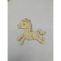Фигурка из фанеры плоская (подвес) "Веселая лошадка"
