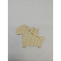 Фигурка из фанеры плоская (подвес) "Лошадь с крыльями"