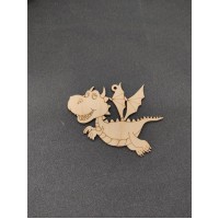 Фигурка из фанеры плоская (подвес) "Зубастый дракончик"