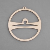 Шар-подвес из фанеры Зодиак "Весы"