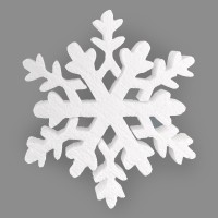 Заготовка для декорирования Снежинка "Рождественская звезда" 150 мм, 1 шт. из пенопласта "Love2art"