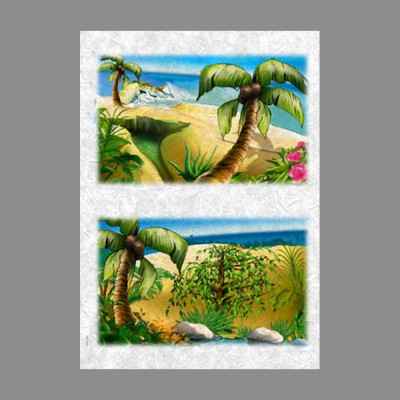 Бумага рисовая IRP 32 x 45 0124 Пальма на пляже "Love2art"