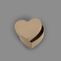 Заготовка для декорирования "Love2art" PAM-015 "коробка" папье-маше 7 x 7 x 3 см 2 шт в форме сердца