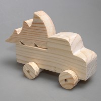 Деревянная заготовка из сосны "Грузовик с ёлкой"