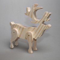 Деревянная заготовка из сосны "Олень" (ноги на шарнирах)