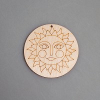 Фигурка-подвес плоская из фанеры "Ясное солнышко" (подвес)