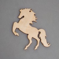 Фигурка-подвес плоская из фанеры "Буйный конь"