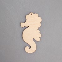 Фигурка-подвес плоская из фанеры "Морской конек-2"