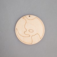 Фигурка-подвес плоская из фанеры "Планета Марс"