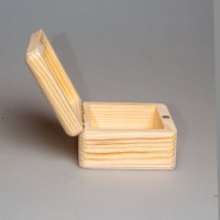 Деревянная заготовка шкатулка квадратная (с округленными углами) 10 х 10 х 5,5 см