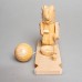 Деревянная богородская игрушка  "Мишка за столом"