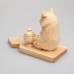 Деревянная богородская игрушка "Мишка пьет чай"