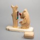 Деревянная богородская игрушка "Мишка-художник"