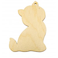 Фигурка подвес из фанеры "Котик"