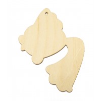 Фигурка подвес из фанеры "Золотая рыбка"