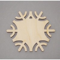 Фигурка подвес из фанеры "Снежинка-09"