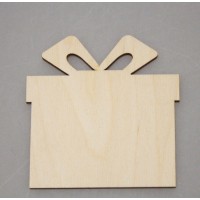 Фигурка подвес из фанеры "Подарок" (Большой)