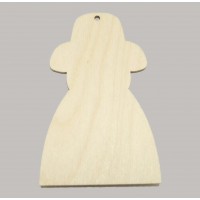 Фигурка подвес из фанеры "Снеговик в шляпе"