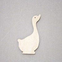 Фигурка плоская из фанеры (подвес) "Гусь"