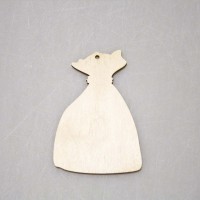 Фигурка плоская из фанеры (подвес) "Мешок Деда Мороза"