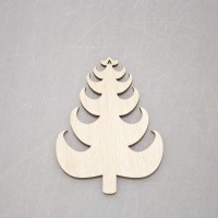 Фигурка плоская из фанеры (подвес) "Новогодняя ёлка-2"