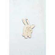 Фигурка из фанеры плоская (подвес) "Счастливый кролик"