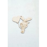 Фигурка из фанеры плоская (подвес) "Малыш с шариком"