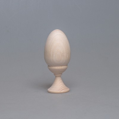 Деревянная заготовка яйцо 5 см на подставке 3,5 см