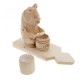 Деревянная богородская игрушка "Мишка с бочонком меда"