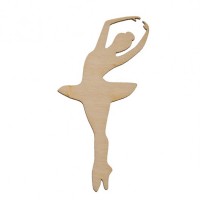 Фигурка плоская из фанеры  "Балерина"