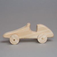 Деревянная заготовка "Гоночный автомобиль" (на колесиках)