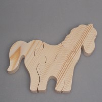 Деревянный пазл "Лошадь с детенышем"