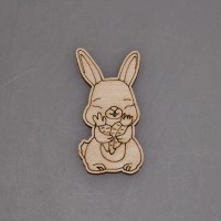 Заготовка для значка из фанеры "Любитель морковки"