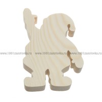 Фигурка из дерева "Приветствие Деда Мороза"