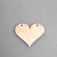 Фигурка-подвес плоская из фанеры "Сердечко-1"