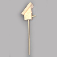 Деревянная заготовка "Скворечник декоративный" малый (на подставке)