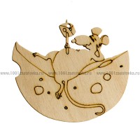 Фигурка подвес из фанеры с контуром "Крыскина идилия"