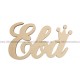 Надпись плоская из фанеры с именем "Ева"