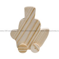 Игрушка из дерева "Кораблик" (на колесиках)