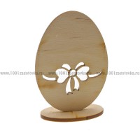 Настольный сувенир "Пасхальное яйцо с бантом" из фанеры