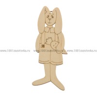 Фигурка подвес с контуром из фанеры (Кролик)