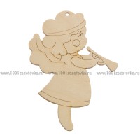 Фигурка подвес с контуром из фанеры (Ангел)