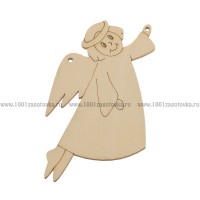 Фигурка подвес с контуром из фанеры (Ангел)