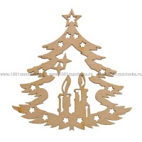 Ёлка-подвес из фанеры новогодняя