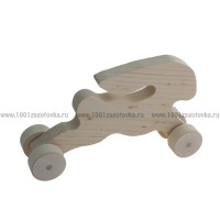 Деревянная игрушка "Заяц" (каталка)