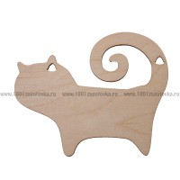Фигурка плоская из фанеры "Котенок" (подвес)