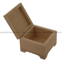 Деревянная заготовка шкатулка фреза "Кубик" 10 х 10 х 8 см