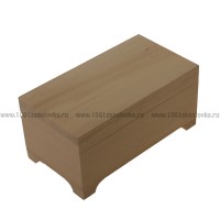 Деревянная заготовка пенал плоский (купюрница) 10 х 18 см х 7,8 см