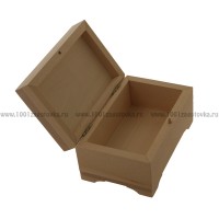 Деревянная заготовка шкатулка плоская 7 х 10 х 6,5 см