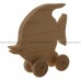 Деревянная игрушка "Рыбка-2" (на колесиках)